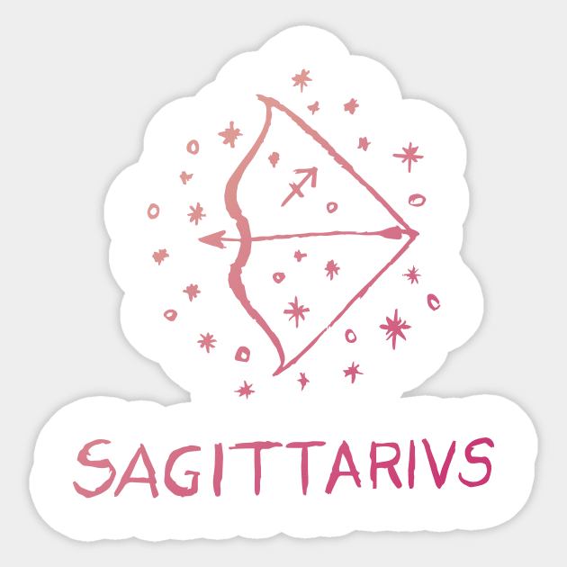 Sagittarius 3 Sticker by Very Simple Graph